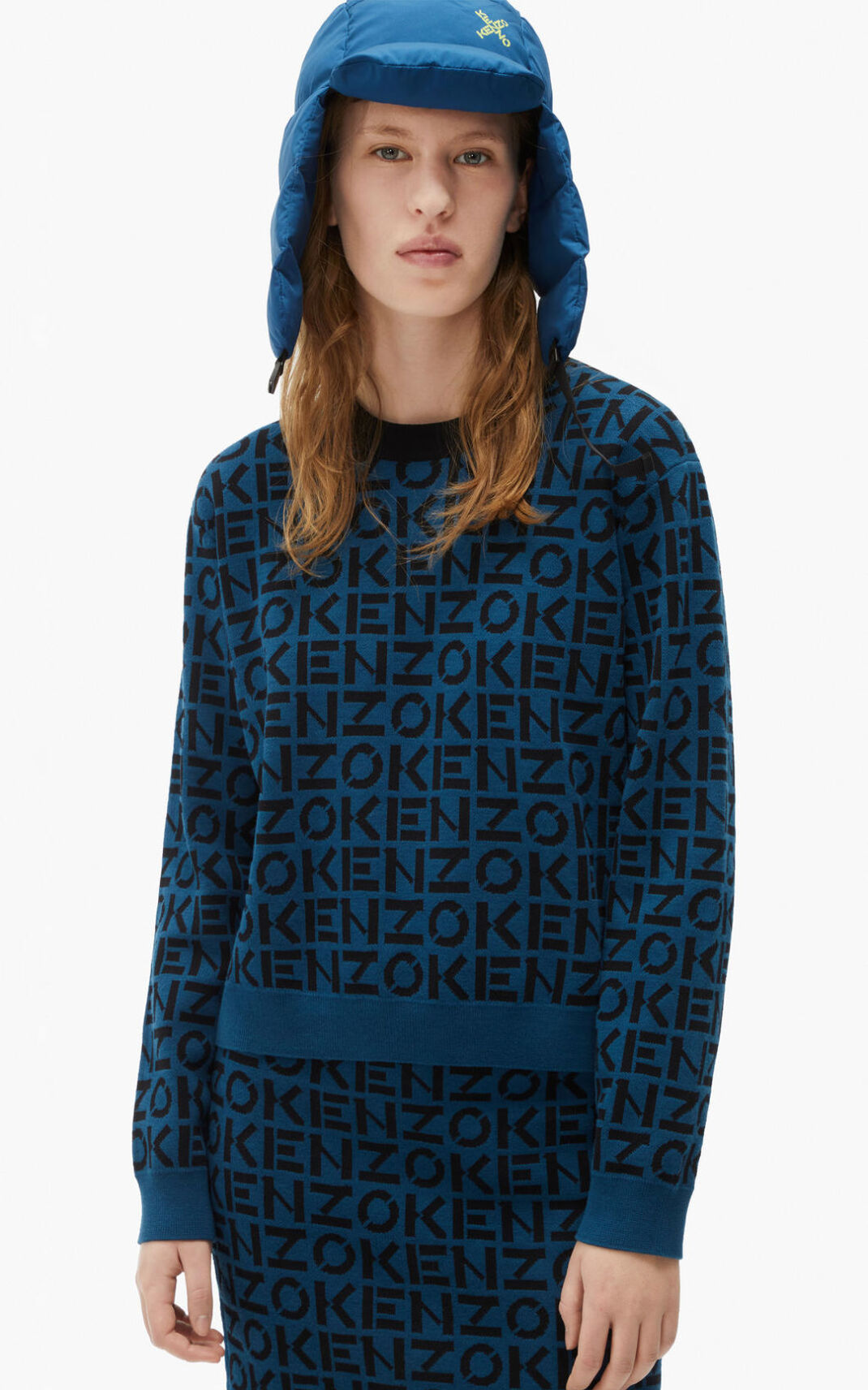 Kenzo Sport monogram πουλόβερ γυναικεια βαθυ μπλε | GR269485